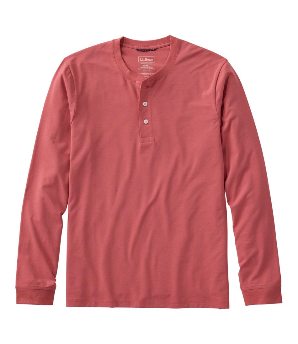 Men's Comfort Stretch Performance® Pima Tee, Long-Sleeve Henley - L.L.Bean Trending