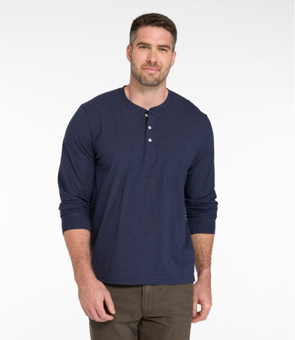 Men's Comfort Stretch Performance® Pima Tee, Long-Sleeve Henley - L.L.Bean Trending