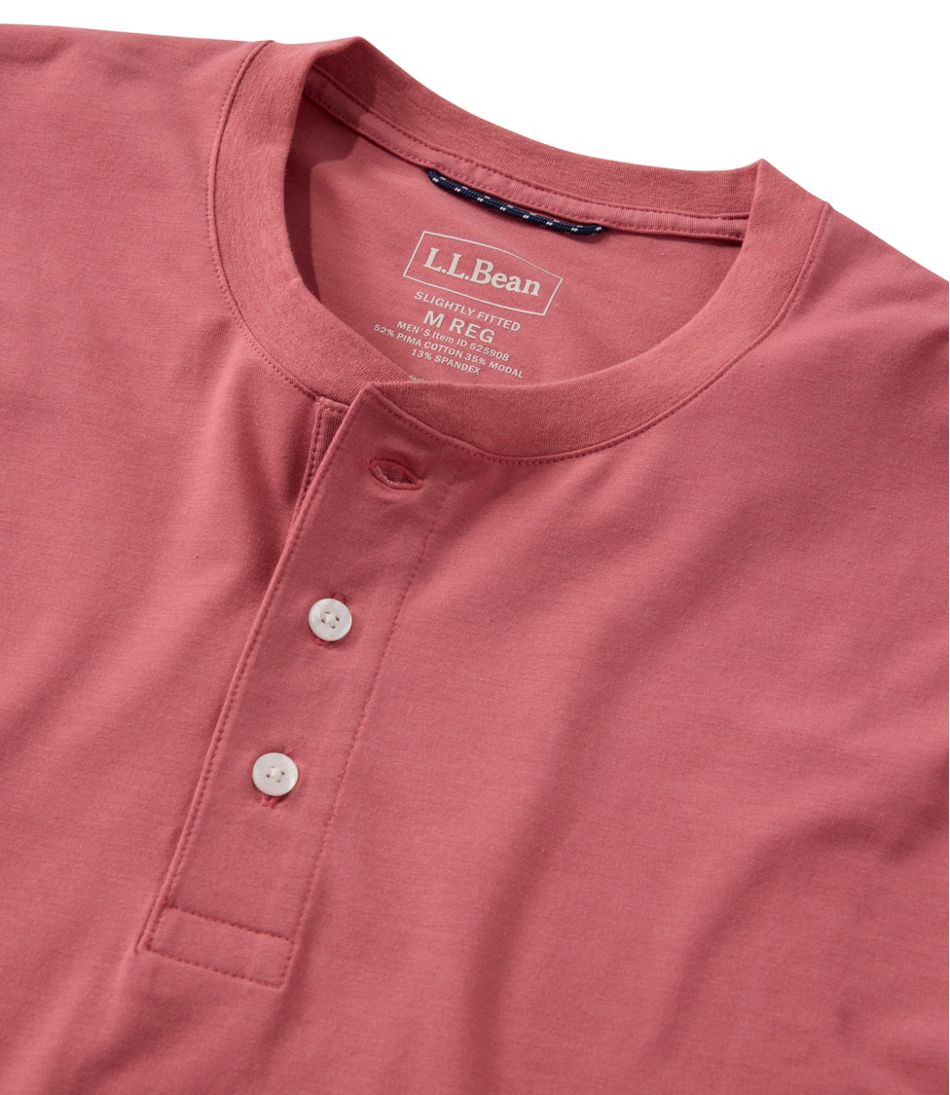 Men's Comfort Stretch Performance® Pima Tee, Long-Sleeve Henley - L.L.Bean Trending