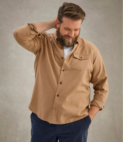 Men's Brushed Jaspé Twill Shirt, Traditional Untucked Fit - L.L.Bean Exclusive
