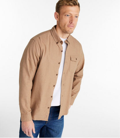 Men's Brushed Jaspé Twill Shirt, Traditional Untucked Fit - L.L.Bean Exclusive