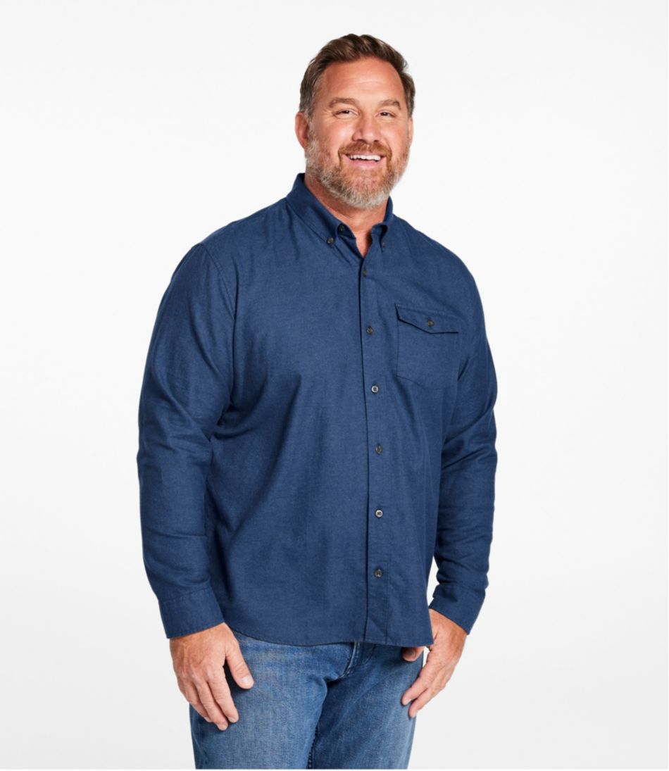 Men's Brushed Jaspé Twill Shirt, Traditional Untucked Fit - L.L.Bean Exclusive