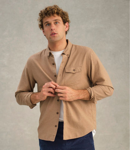 Men's Brushed Jaspé Twill Shirt, Traditional Untucked Fit - L.L.Bean Exclusive