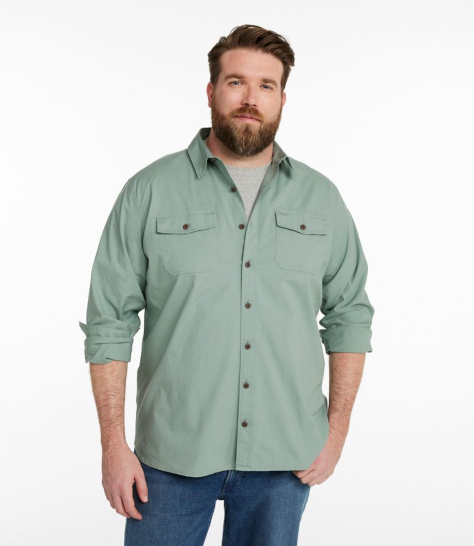 Men's Riverton Ripstop Shirt, Long-Sleeve, Traditional Untucked Fit - L.L.Bean Signature