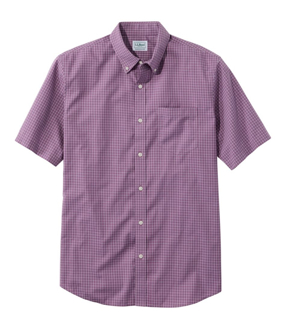 Men's Wrinkle-Free Kennebunk Sport Shirt, Traditional Fit Short-Sleeve Check - L.L.Bean Classic