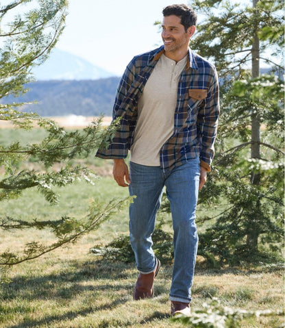 Men's Scotch Plaid Flannel Shirt, Snap-Front, Slightly Fitted Untucked Fit - L.L.Bean Trusted