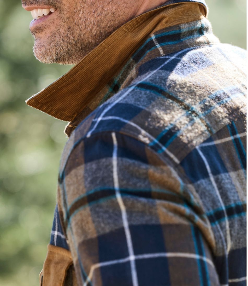 Men's Scotch Plaid Flannel Shirt, Snap-Front, Slightly Fitted Untucked Fit - L.L.Bean Trusted