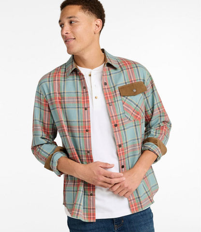 Men's Scotch Plaid Flannel Shirt, Snap-Front, Slightly Fitted Untucked Fit - L.L.Bean Trusted