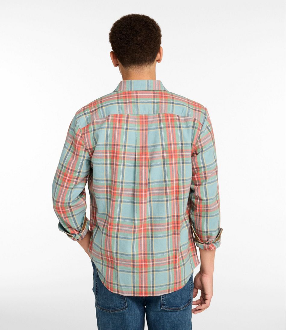 Men's Scotch Plaid Flannel Shirt, Snap-Front, Slightly Fitted Untucked Fit - L.L.Bean Trusted