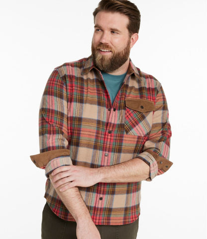 Men's Scotch Plaid Flannel Shirt, Snap-Front, Slightly Fitted Untucked Fit - L.L.Bean Trusted