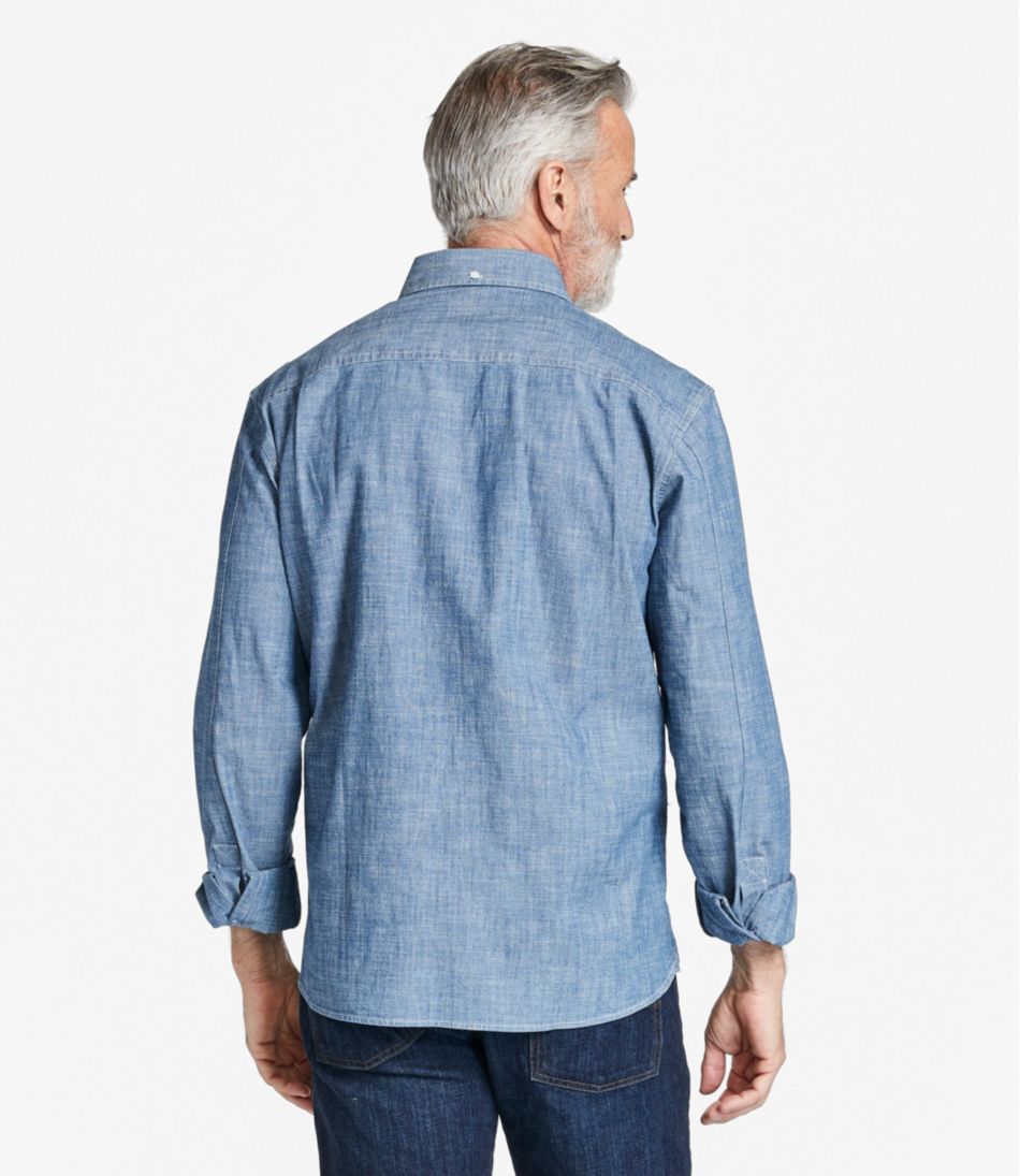 Men's Comfort Stretch® Chambray Shirt, Traditional Untucked Fit, Long-Sleeve - L.L.Bean Top Pick