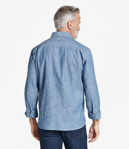 Men's Comfort Stretch® Chambray Shirt, Traditional Untucked Fit, Long-Sleeve - L.L.Bean Top Pick