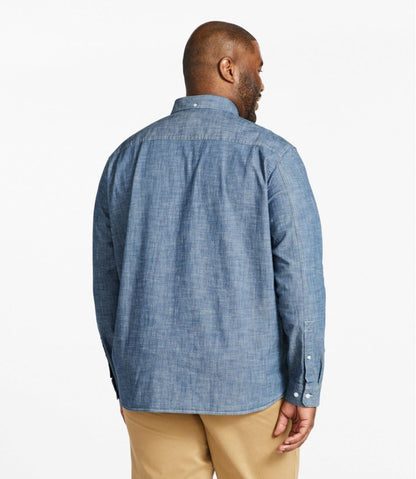 Men's Comfort Stretch® Chambray Shirt, Traditional Untucked Fit, Long-Sleeve - L.L.Bean Top Pick