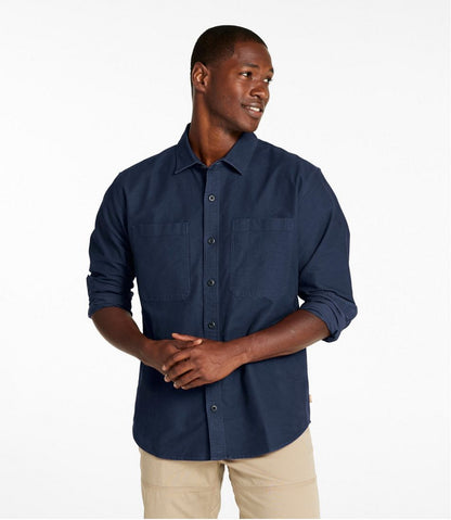 Men's Bean's Moleskin Shirt, Slightly Fitted Untucked Fit - L.L.Bean Premium