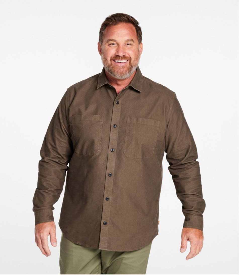 Men's Bean's Moleskin Shirt, Slightly Fitted Untucked Fit - L.L.Bean Premium