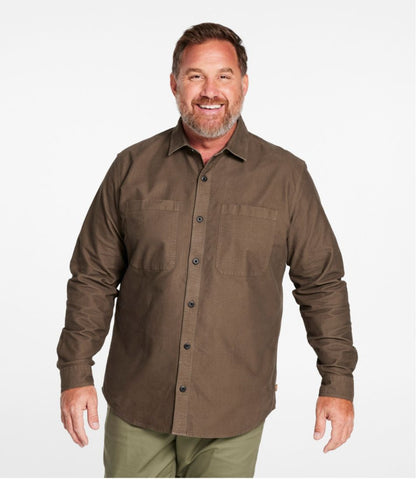Men's Bean's Moleskin Shirt, Slightly Fitted Untucked Fit - L.L.Bean Premium