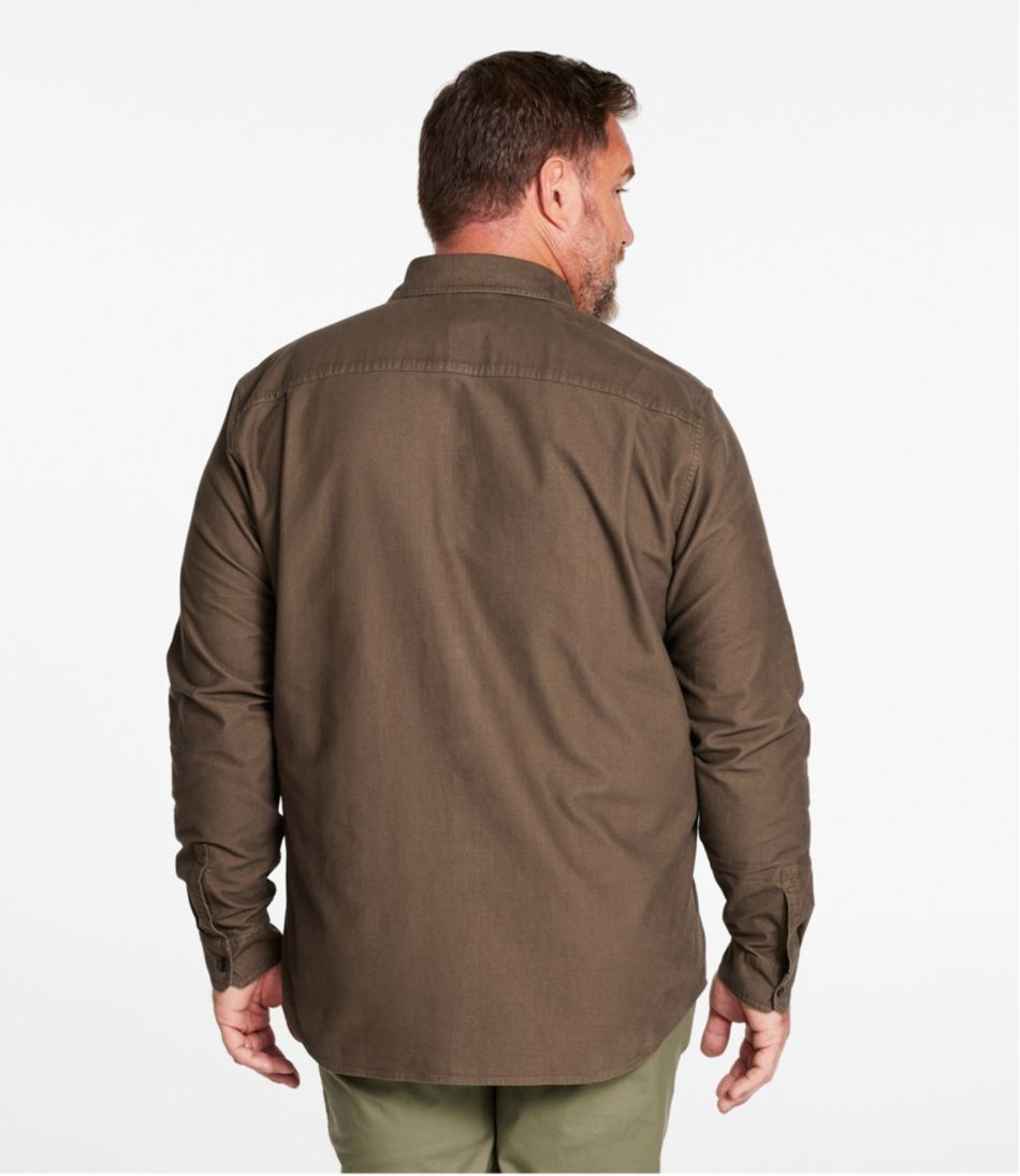 Men's Bean's Moleskin Shirt, Slightly Fitted Untucked Fit - L.L.Bean Premium