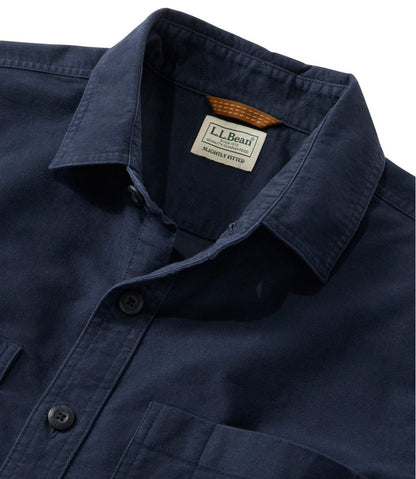 Men's Bean's Moleskin Shirt, Slightly Fitted Untucked Fit - L.L.Bean Premium