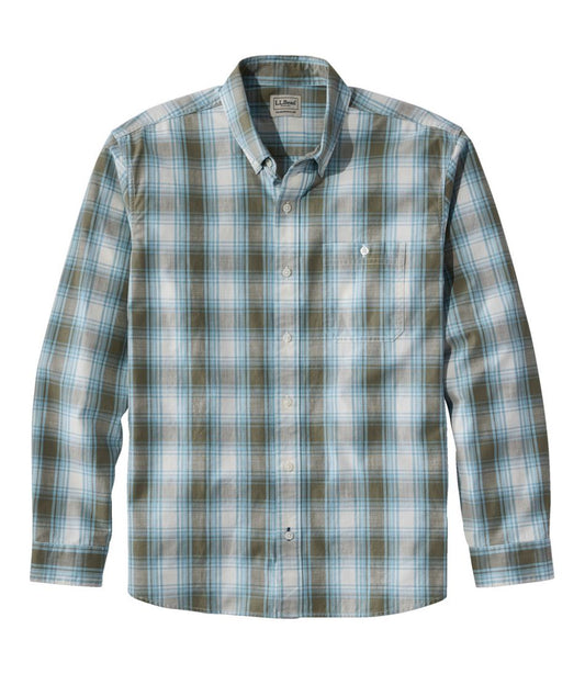 Men's Comfort Stretch® Chambray Shirt, Traditional Untucked Fit, Long-Sleeve, Print - L.L.Bean Popular