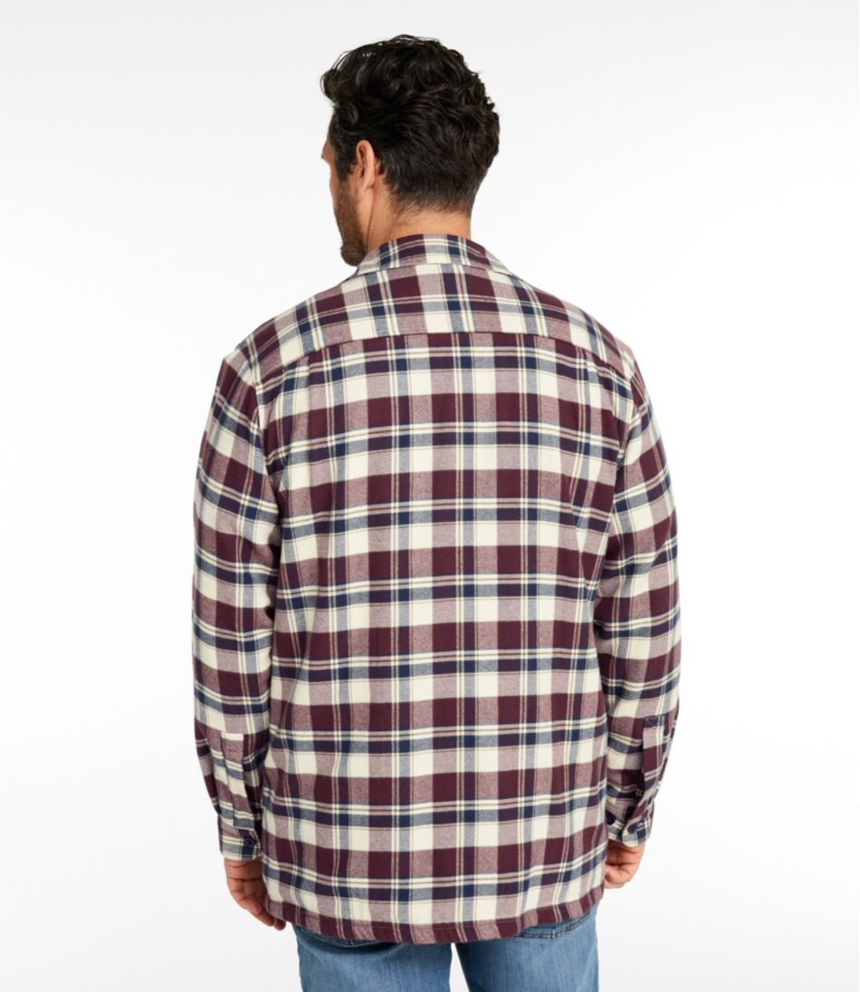 Men's Fleece-Lined Flannel Shirt, Traditional Fit - L.L.Bean Best Seller