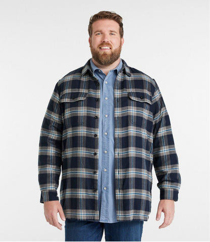 Men's Fleece-Lined Flannel Shirt, Traditional Fit - L.L.Bean Best Seller