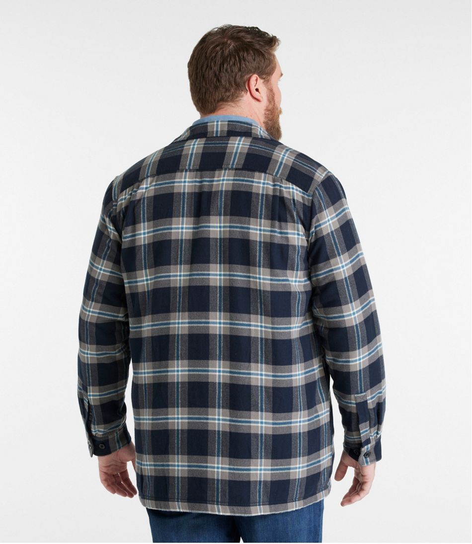 Men's Fleece-Lined Flannel Shirt, Traditional Fit - L.L.Bean Best Seller