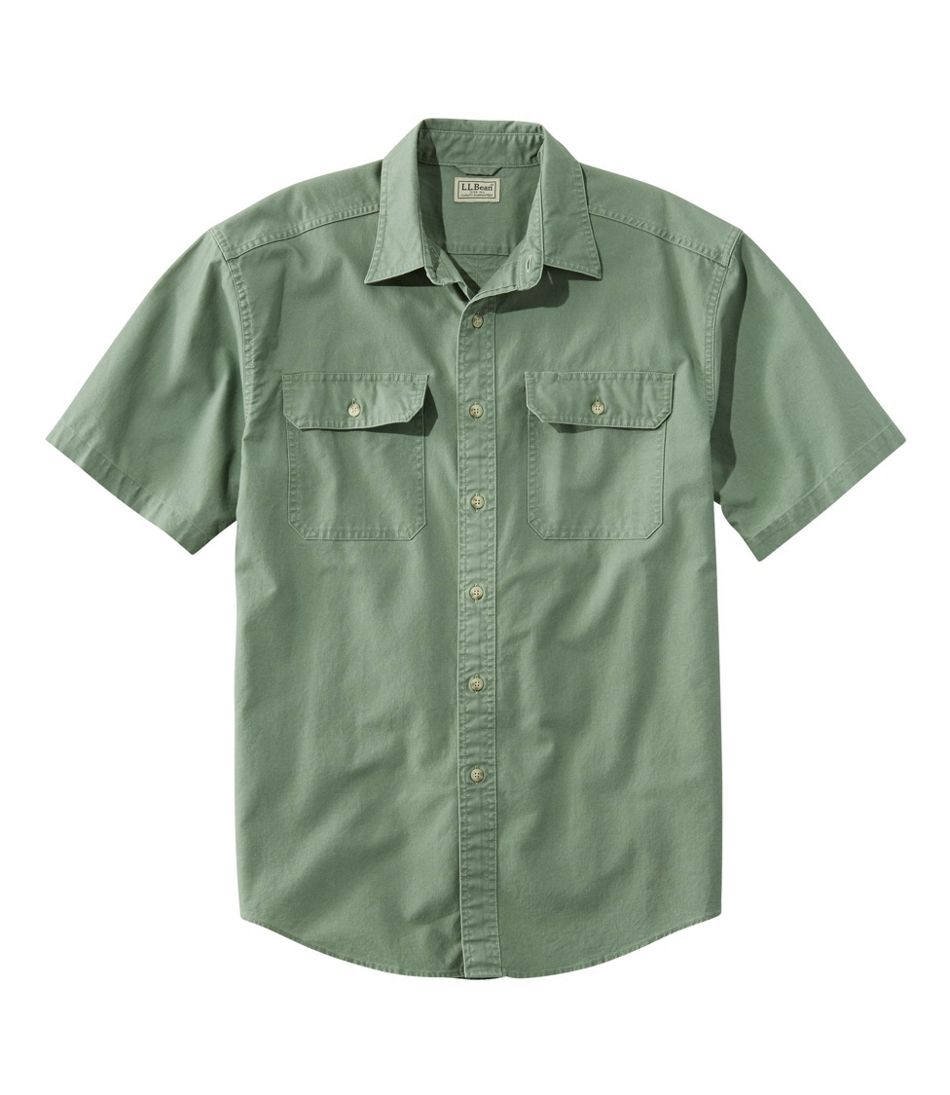 Men's Sunwashed Canvas Shirt, Traditional Fit Short-Sleeve - L.L.Bean Exclusive