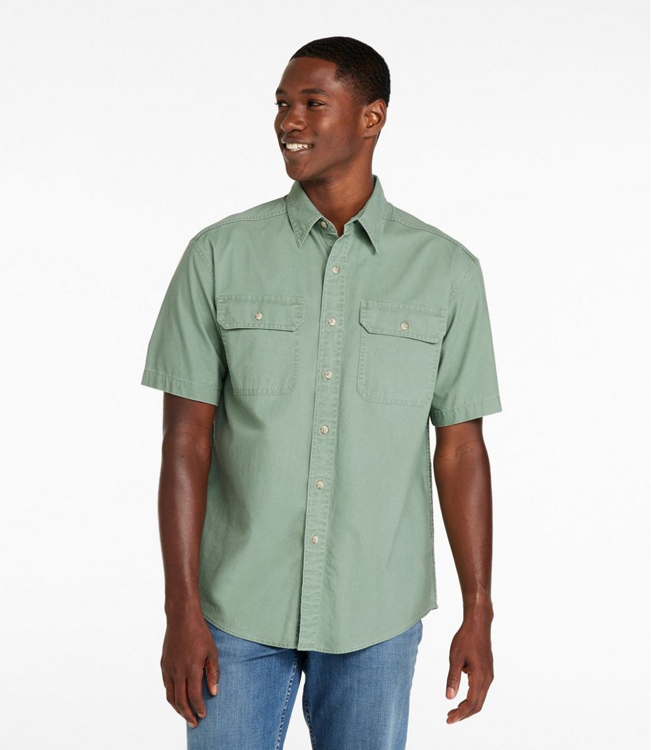Men's Sunwashed Canvas Shirt, Traditional Fit Short-Sleeve - L.L.Bean Exclusive