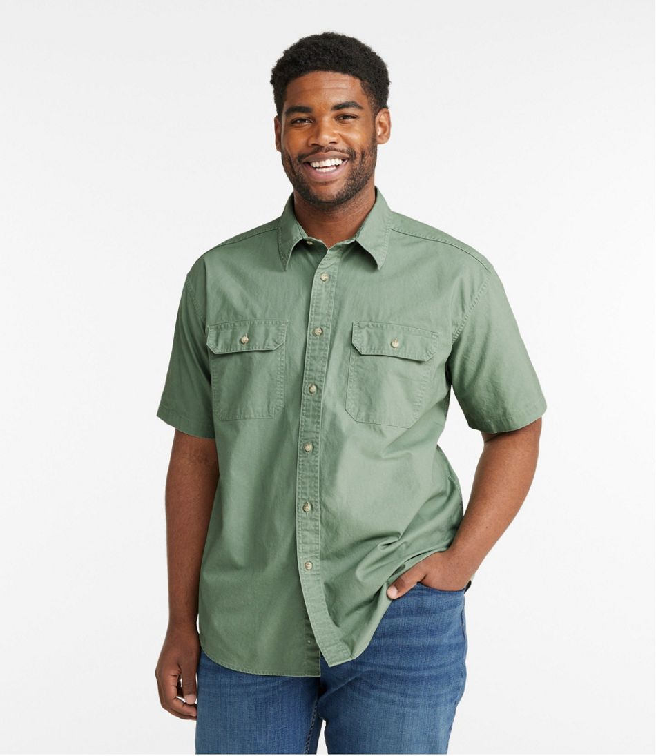 Men's Sunwashed Canvas Shirt, Traditional Fit Short-Sleeve - L.L.Bean Exclusive