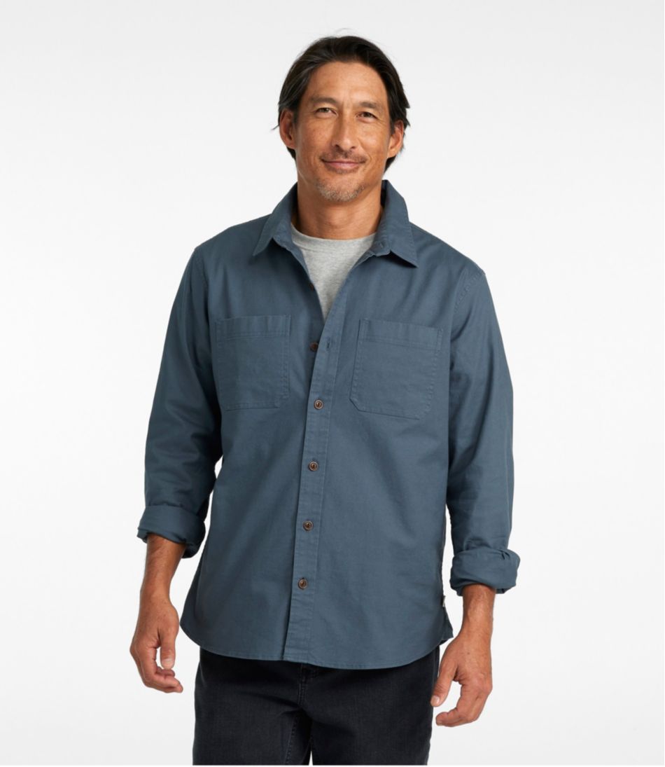 Men's BeanFlex® Twill Shirt, Slightly Fitted Untucked Fit, Long-Sleeve - L.L.Bean Essential