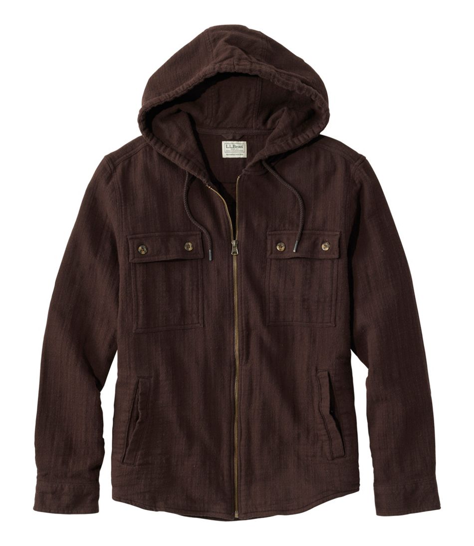 Men's 1912 Field Flannel Shirt, Hooded, Slightly Fitted Untucked Fit - L.L.Bean Value