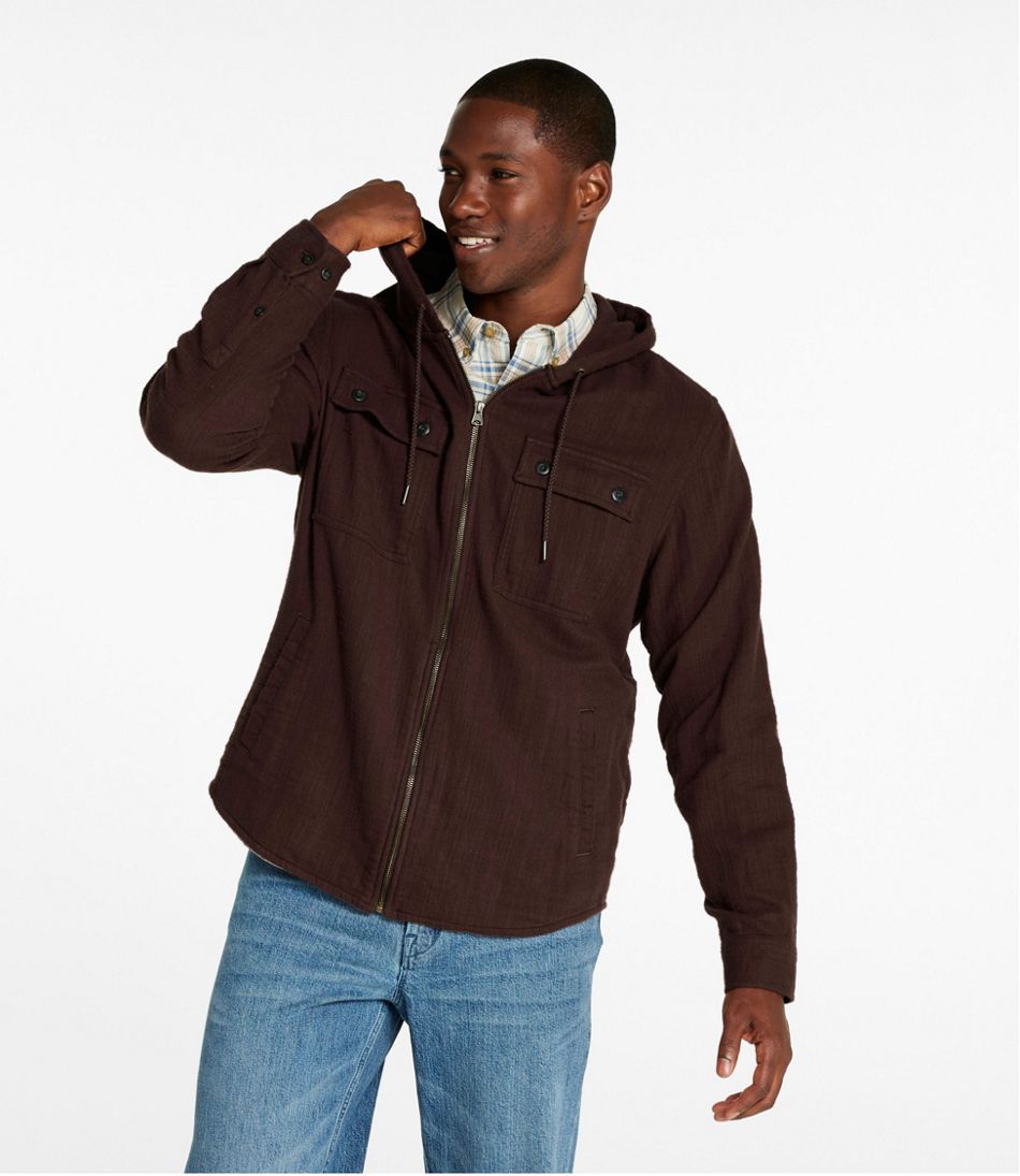 Men's 1912 Field Flannel Shirt, Hooded, Slightly Fitted Untucked Fit - L.L.Bean Value