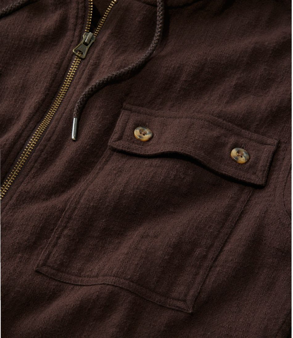 Men's 1912 Field Flannel Shirt, Hooded, Slightly Fitted Untucked Fit - L.L.Bean Value