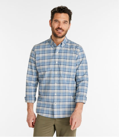 Men's Comfort Stretch® Oxford Shirt, Slightly Fitted Untucked Fit, Plaid - L.L.Bean Featured