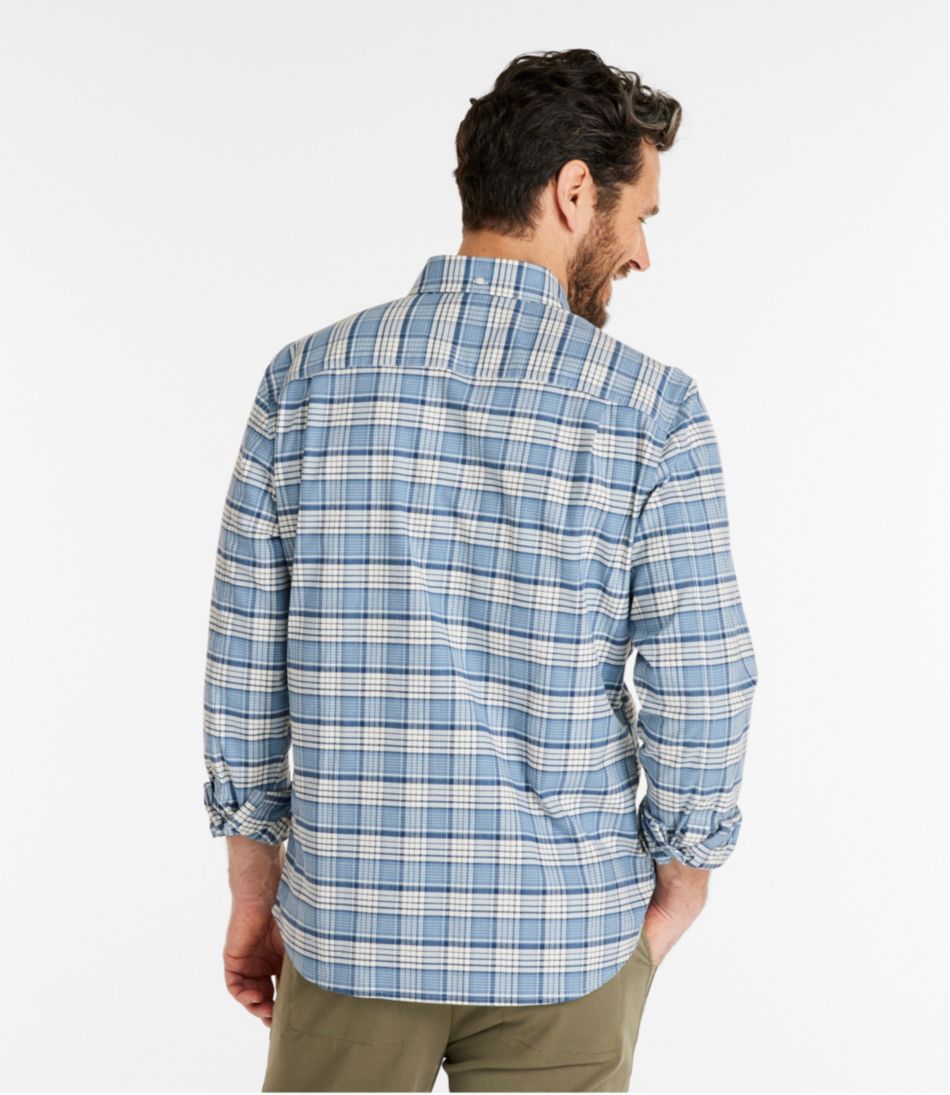 Men's Comfort Stretch® Oxford Shirt, Slightly Fitted Untucked Fit, Plaid - L.L.Bean Featured