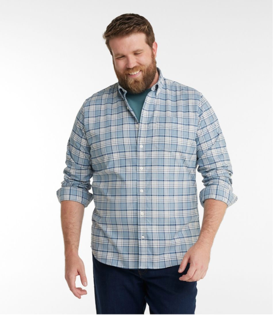 Men's Comfort Stretch® Oxford Shirt, Slightly Fitted Untucked Fit, Plaid - L.L.Bean Featured