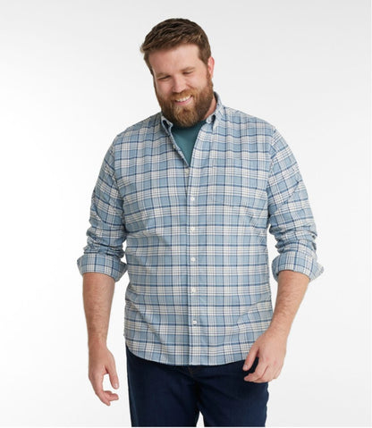 Men's Comfort Stretch® Oxford Shirt, Slightly Fitted Untucked Fit, Plaid - L.L.Bean Featured