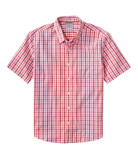 Men's Comfort Stretch Performance® Shirt, Short-Sleeve, Slightly Fitted Untucked Fit, Plaid - L.L.Bean Popular
