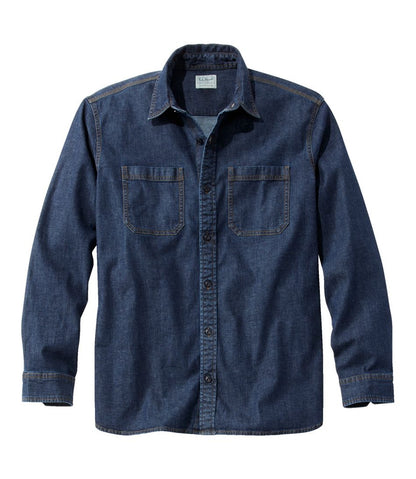 Men's BeanFlex® Denim Shirt, Traditional Untucked Fit - L.L.Bean Value