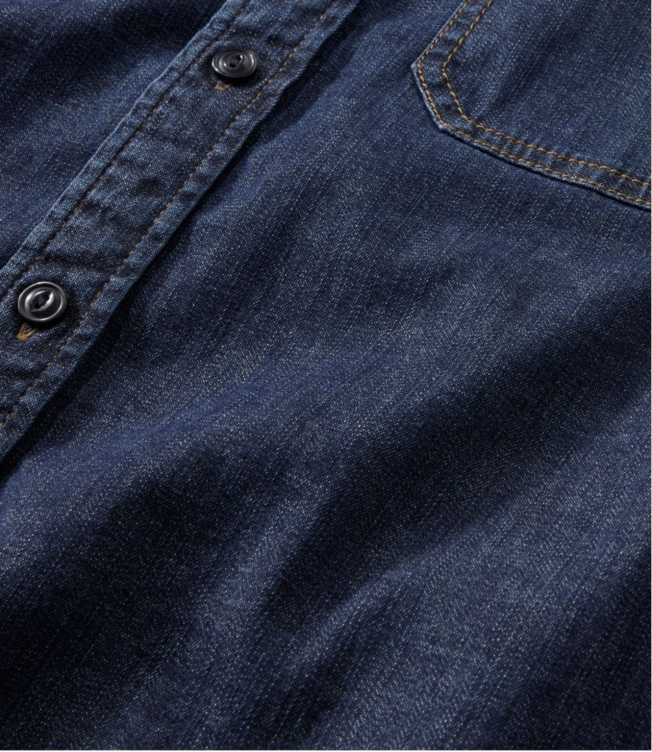 Men's BeanFlex® Denim Shirt, Traditional Untucked Fit - L.L.Bean Value