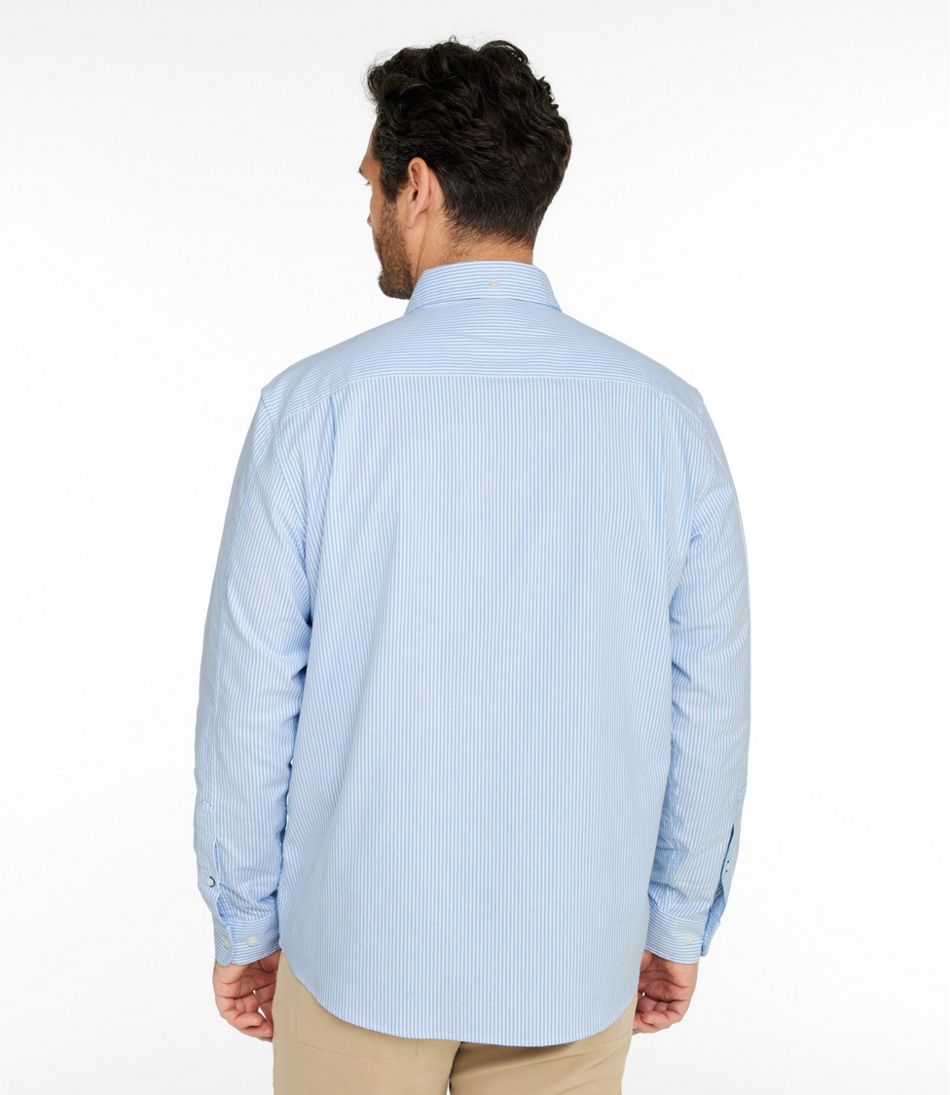 Men's Comfort Stretch Oxford Shirt, Traditional Untucked Fit, Stripe - L.L.Bean Premium