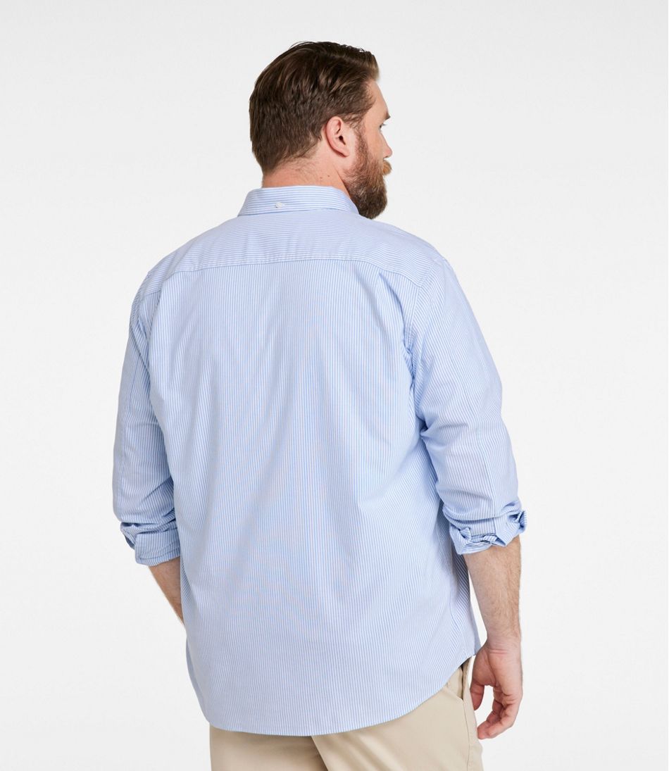 Men's Comfort Stretch Oxford Shirt, Traditional Untucked Fit, Stripe - L.L.Bean Premium