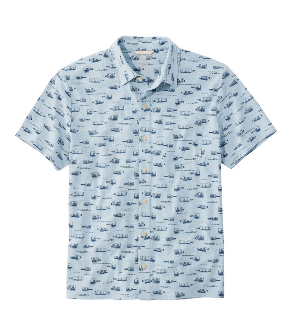Men's Lakewashed Performance Shirts, Button-Front Shirt, Short-Sleeve, Print - L.L.Bean Trending
