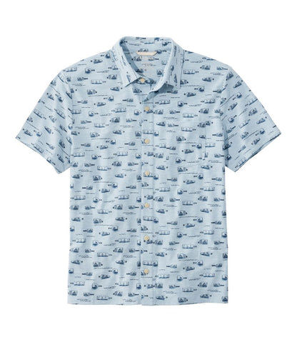 Men's Lakewashed Performance Shirts, Button-Front Shirt, Short-Sleeve, Print - L.L.Bean Trending
