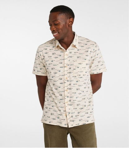 Men's Lakewashed Performance Shirts, Button-Front Shirt, Short-Sleeve, Print - L.L.Bean Trending