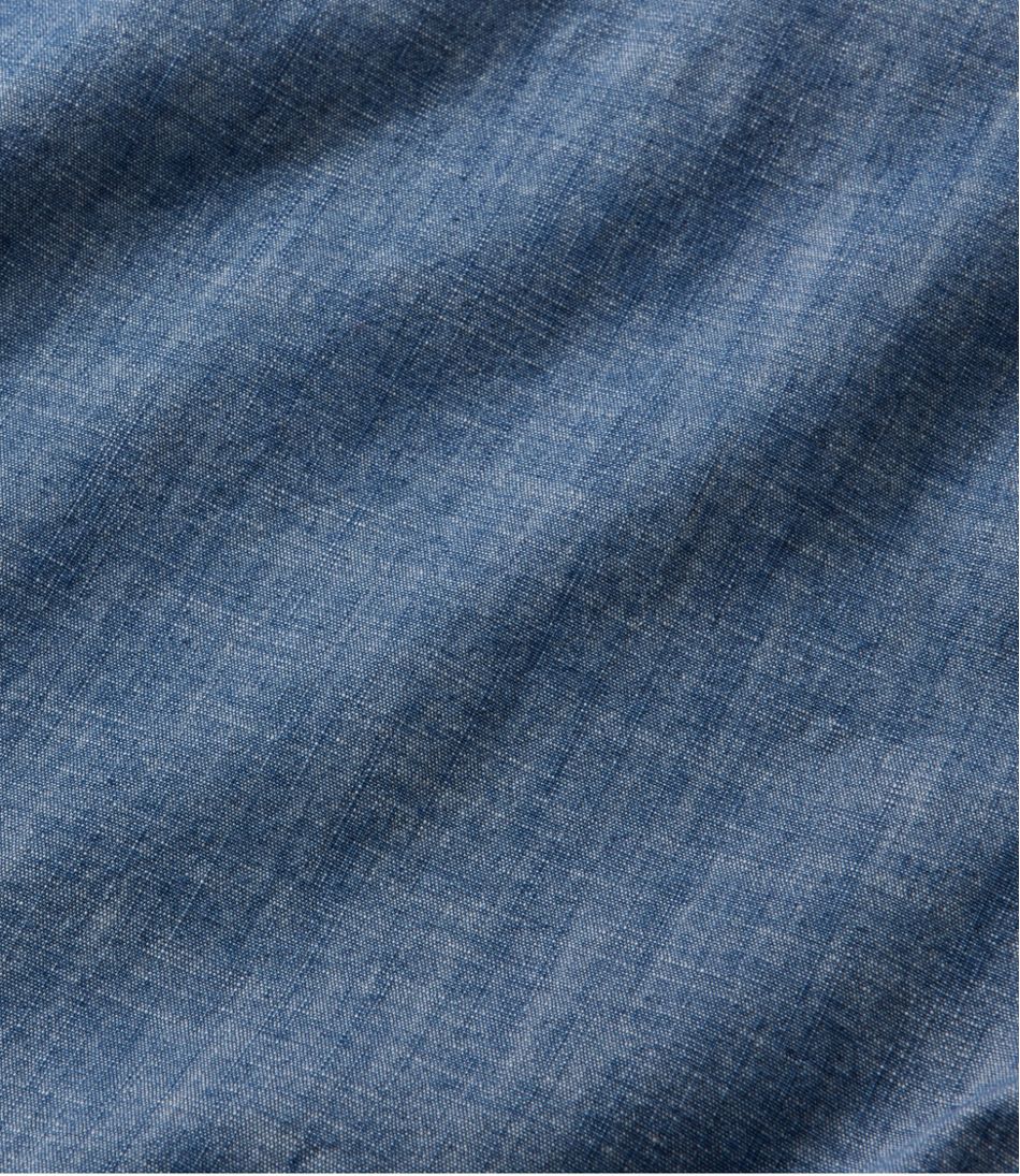 Men's Comfort Stretch® Chambray Shirt, Long-Sleeve, Slightly Fitted Untucked Fit - L.L.Bean Exclusive