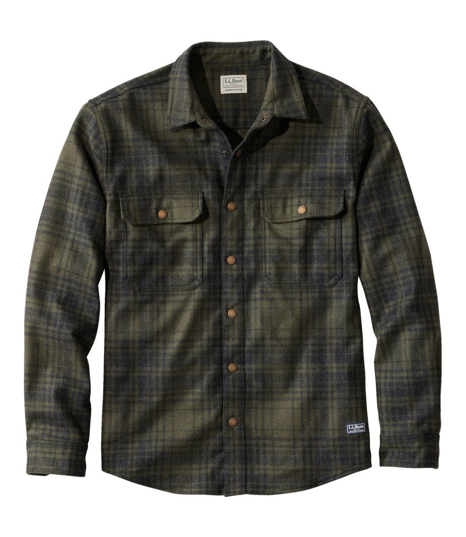 Men's Maine Guide Lightweight Wool Field Shirt, Plaid - L.L.Bean Classic