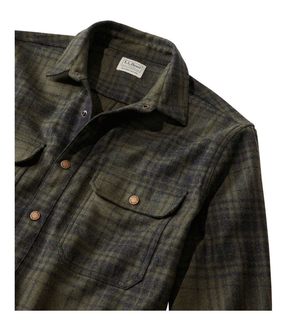Men's Maine Guide Lightweight Wool Field Shirt, Plaid - L.L.Bean Classic