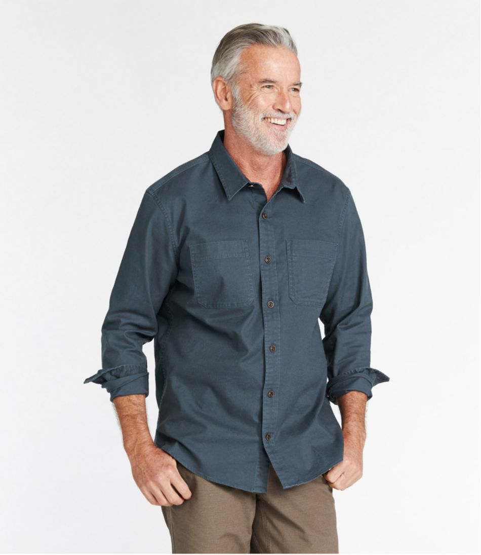 Men's BeanFlex® Twill Shirt, Traditional Untucked Fit, Long-Sleeve - L.L.Bean Everyday