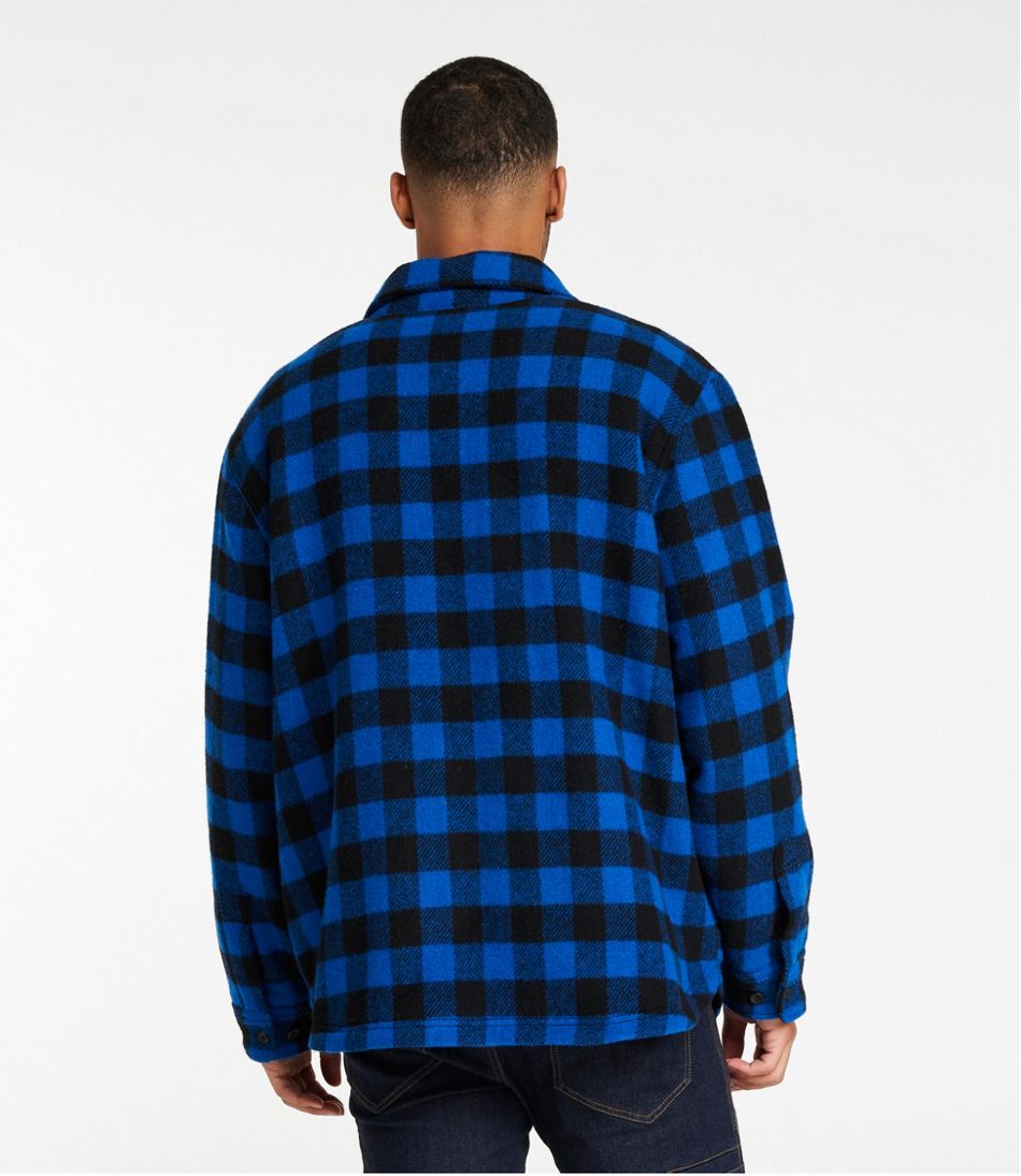 Men's Maine Guide Sherpa Lined Wool Shirt - L.L.Bean Value